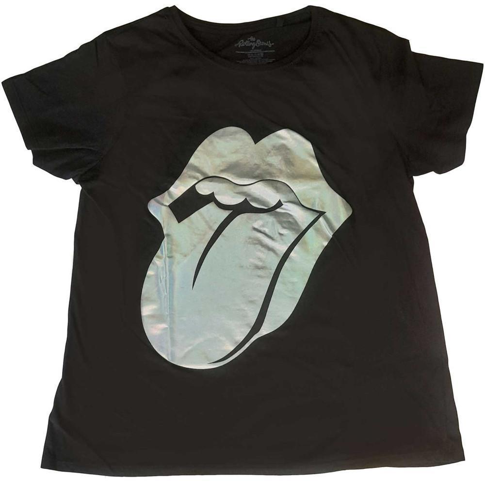 The Rolling Stones Unisex T-Shirt Foil Tongue Foiled